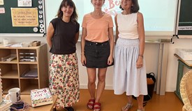von links nach rechts: Suzana Sauer Dorfener Buchhandlung, Natalie Buchholz Schriftstellerin, Uta Zander Konrektorin
